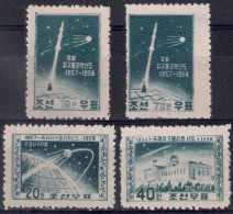 North Korea 1958, Yvert Nr 134-37, MNH - Korea, North