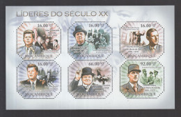 Persönlichkeiten 20. Jahrhunderts J. F. KENNEDY, CHURCHILL, De GAULLE Sheet MNH - Kennedy (John F.)