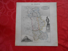 CARTE VUILLEMIN DEPARTEMENT DE LA MANCHE (50) - Cartes Géographiques