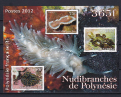 191 POLYNESIE 2012 - Y&T BF 38 - Faune Marine Nudibranche - Neuf ** (MNH) Sans Charniere - Unused Stamps