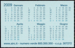 ITALIA 2009 - CALENDARIO TASCABILE - AIRC - ASSOCIAZIONE ITALIANA PER LA RICERCA SUL CANCRO - I - Tamaño Pequeño : 2001-...