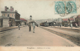 Fougères * 1904 * Intérieur De La Gare * Train Locomotive Machine * Ligne Chemin De Fer Ile Et Vilaine - Fougeres