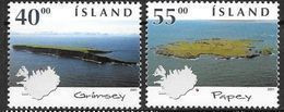 Islande 2001 N°921/922 Neufs** Iles - Ungebraucht