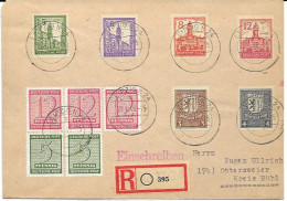 Germany Tp Ottersweier R-letter 1946 West-Saxony Set 95 Euros No Watermark (arrival Cancel On Back) - Lettres & Documents