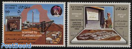 Oman 1983 National Day 2v, Mint NH, Science - Education - Mining - Omán