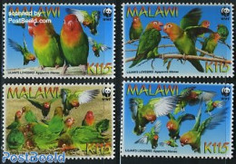Malawi 2009 WWF, Lilians Lovebird 4v, Mint NH, Nature - Birds - Parrots - World Wildlife Fund (WWF) - Malawi (1964-...)