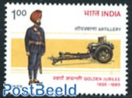 India 1985 Artillery Regiment 1v, Mint NH, Various - Uniforms - Nuevos