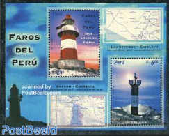 Peru 2006 Lighthouses S/s, Mint NH, Various - Lighthouses & Safety At Sea - Maps - Leuchttürme
