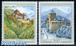 Liechtenstein 2010 Vaduz Castle In Autumn & Winter 2v, Mint NH, Art - Castles & Fortifications - Unused Stamps