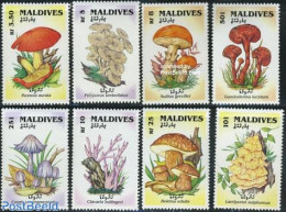 Maldives 1992 Mushrooms 8v, Mint NH, Nature - Mushrooms - Paddestoelen