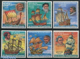 Guinea Bissau 1981 Famous Sailors 6v, Mint NH, History - Transport - Explorers - Ships And Boats - Exploradores