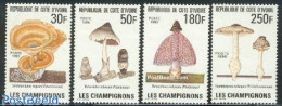 Ivory Coast 1995 Mushrooms 4v, Mint NH, Nature - Mushrooms - Unused Stamps