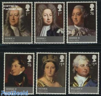 Great Britain 2011 The Age Of The Hanoverians 6v, Mint NH, History - Kings & Queens (Royalty) - Ongebruikt