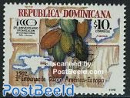 Dominican Republic 1998 Cacao Organisation 1v, Mint NH, Health - Transport - Various - Food & Drink - Ships And Boats .. - Alimentazione