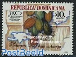 Dominican Republic 1998 Cacao Organisation 1v, Mint NH, Health - Transport - Various - Food & Drink - Ships And Boats .. - Food