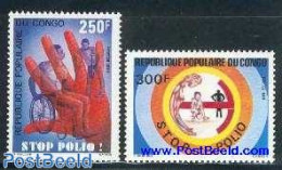 Congo Republic 1984 Stop Polio 2v, Mint NH, Health - Health - Otros & Sin Clasificación