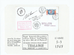 15e Expédition Terre Adélie - Courrier De Retour - M/S THALA DAN - 3/5/1965 - TB - Briefe U. Dokumente