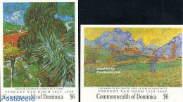 Dominica 1991 Vincent Van Gogh 2 S/s, Mint NH, Art - Modern Art (1850-present) - Vincent Van Gogh - Dominican Republic