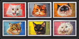 Manama - 3429/ N°585/590 B Chats Cats Non Dentelé Imperf Neuf ** MNH - Hauskatzen