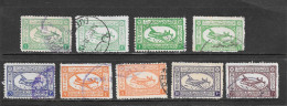 Saudi Arabia Airmail 9 Different Stamps 1950s Used - Arabie Saoudite