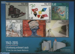 Luxemburg 2015 70 Years End Of WWII S/s, Mint NH, History - Religion - Transport - Flags - Militarism - World War II -.. - Neufs
