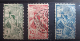 Timbre De Suisse 1900 The 25th Anniversary Of The Universal Postal Union (UPU) Y&T N° 86, 87 Et 88 Oblitéré - Gebraucht