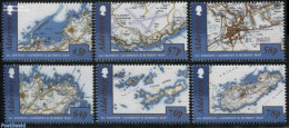 Alderney 2017 First Map 6v, Mint NH, Various - Maps - Géographie