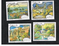 ITALIA REPUBBLICA  - UNIF. 1767.1770     -      1986  TURISTICA: COMPLET SET OF 4    -      USATO - RIF. 30829.30.31.32 - 1981-90: Gebraucht