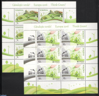 Romania 2016 Europa, Think Green 2 M/s, Mint NH, Nature - Science - Sport - Various - Birds - Environment - Energy - C.. - Unused Stamps