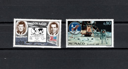 Monaco 1970 Space, Apollo 11 Moonlanding, JFK Kennedy Set Of 2 MNH - Europe