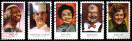 Etats-Unis / United States (Scott No.4922-26 - Celebrity Chefs) (o) Set Of 5 - Used Stamps