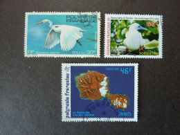 POLYNESIE FRANCAISE, Années 1982-92-96, YT N° 189 + 410 + 510 Oblitérés OISEAUX Et ILE De TAHITI - Usati