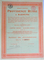 S.A. Providence Russe à Marioupol - Act.de Jouissance (1905) - Andere & Zonder Classificatie