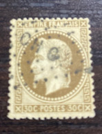 France - Napoléon III Lauré YT 30 Brun Obl Réseau Férré - 1863-1870 Napoléon III Lauré