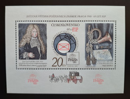 Tschechoslowakei 1986, Block 67C Waagerecht Gezähnt MNH Postfrisch PRAGA - Blocks & Sheetlets