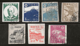 Japon 1946-1947 N° Y&T : 354 à 359 Obl. - Usados