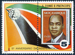 S Tomé E Príncipe - 1980 - Independence - Mozambique / Flag + Mondlane - MNH - São Tomé Und Príncipe