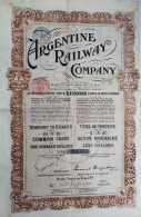 2x The Argentine Railway Company - Warrant To Bearer For 1 Common Share - Miniere