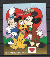 Disney Dominica 1997 Sealed With A Kiss MS MNH - Disney