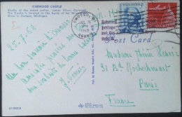 ► Us Air Mail 8 C 1968 Sur Cp Pour La France - 3a. 1961-… Oblitérés