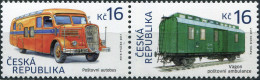 CZECH REPUBLIC - 2017 - BLOCK OF 2 STAMPS MNH ** - Mail Transport - Unused Stamps