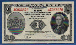 NETHERLANDS INDIES  - P.111a – 1 Gulden L.02.03.1943 VF/XF, S/n AC033676 - Indes Neerlandesas