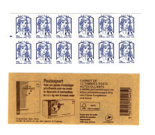 Carnet Ciappa "Postexport" YT 852-C1 Et Repère électronique Bleu Gauche. Rare, Voir Le Scan. Cote >> 40 €. SOUS FACIALE - Booklets