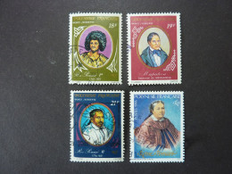 POLYNESIE FRANCAISE, Poste Aérienne, ROIS Et REINES De TAHITI, Années 1976-77-96, YT N° 106-107-117 + 506, Oblitérés - Usados