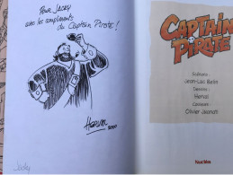 Captain Pirate EO DEDICACE BE Nucléa 04/2000 Belin Herval (BI2) - Dediche