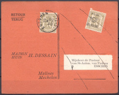RARE ! Imprimé De Malines Au Curé De ESSCHEN - De Decker ( + Cachet ESSCHEN 1946 ) - Preo Déplacé V 548 - Typos 1936-51 (Petit Sceau)