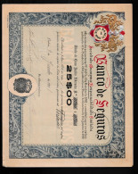 Portugal - Acção (titulo De 5) Companhia De Seguros BANCO DE SEGUROS - Lisboa - 1921 - Otros & Sin Clasificación