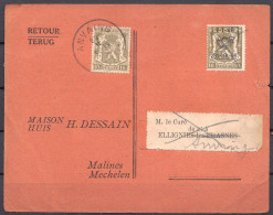 RARE ! Imprimé De Malines Au Curé De ANVAING  - Druart ( + Cachet ANVAING 1946 ) - Preo Déplacé V 548 - Sobreimpresos 1936-51 (Sello Pequeno)