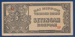 NETHERLANDS INDIES  - P.128 – ½ Roepiah 1944 AUNC, S/n SP - Niederländisch-Indien