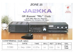 QSL - JAPON - Radioamateur Club Station , équipement Radioamateur - Amateurfunk